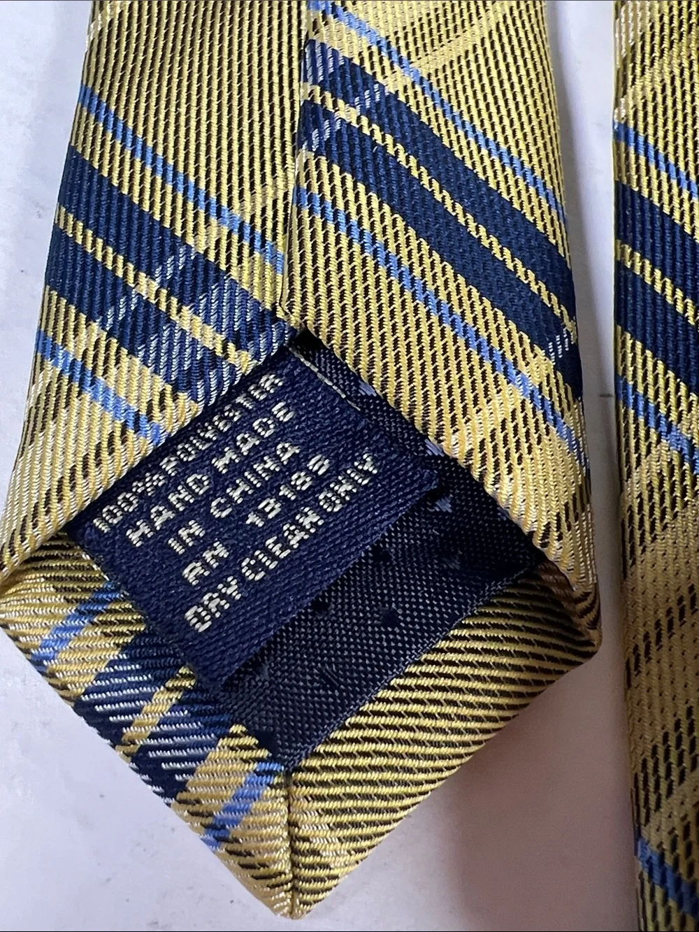 U.S. Polo Assn. Yellow and Navy Plaid Tie
